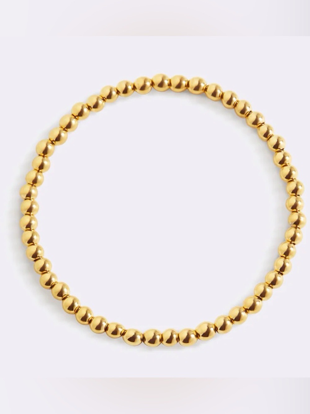 Gold Beaded Stretch Bracelet - Women Layering Jewelry New